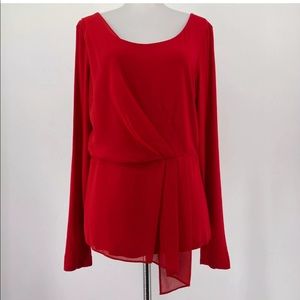 Bailey 44 anthropology red flattering top xl sexy